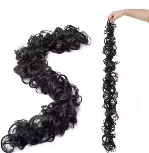 @ Hair Juda Extension For Women Multi-Purpose Black Color 66Gm y334