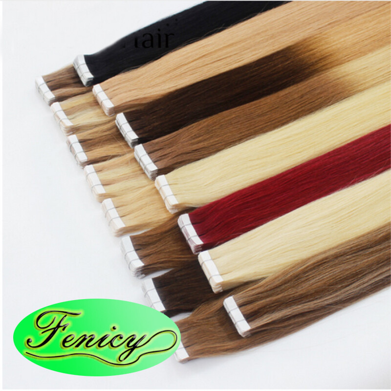 Tape in Hair Extensions Seamless Skin Weft Real Human Hair Balayage Blonde Remy
