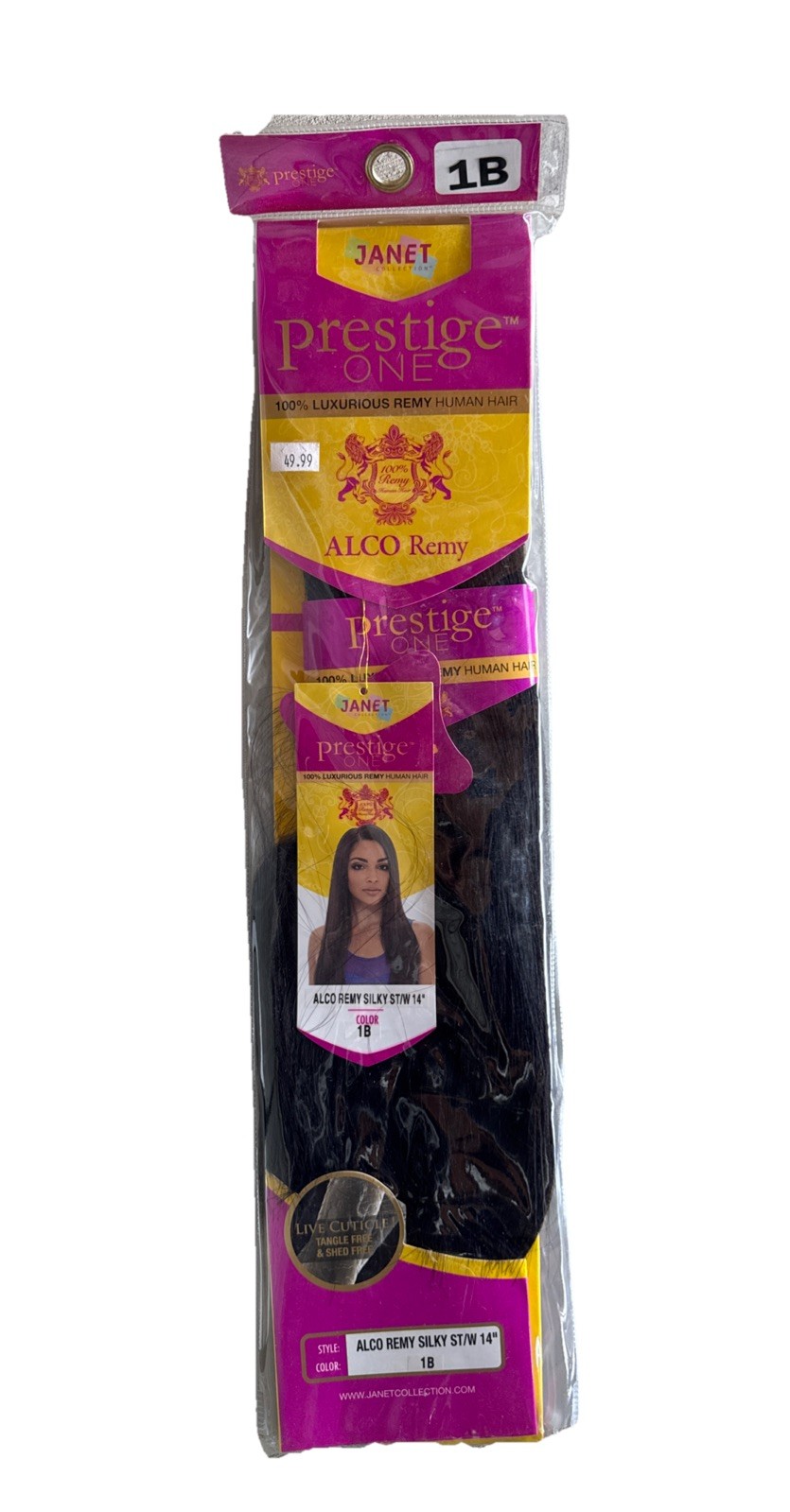 Janet Collection – Prestige One – ALCO Remy Silky Straight 14” , Color- B1