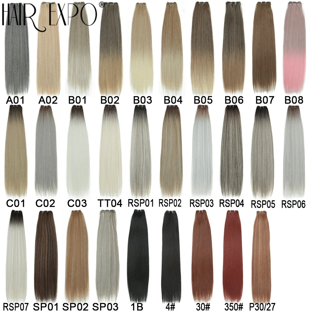 Smooth Long Ombre 26Inch Synthetic Yaki Straight Hair Bundles 150g Natural Hair