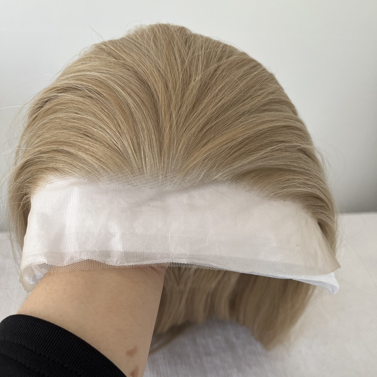 Heat Resistant Hair Lace Frontal Wig Mixed Blonde Soft Women Long Straight