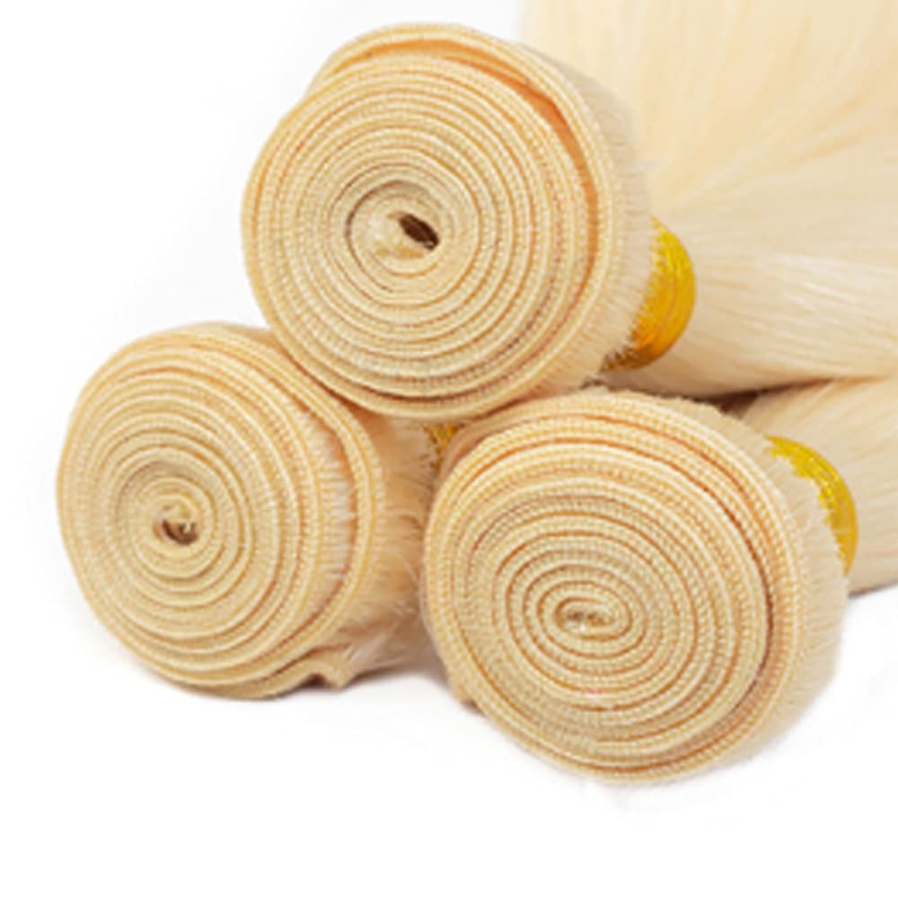 #613 Blonde Bundles Human Hair Color 613 Straight Bundles 12 14 16 Inch Brazi…