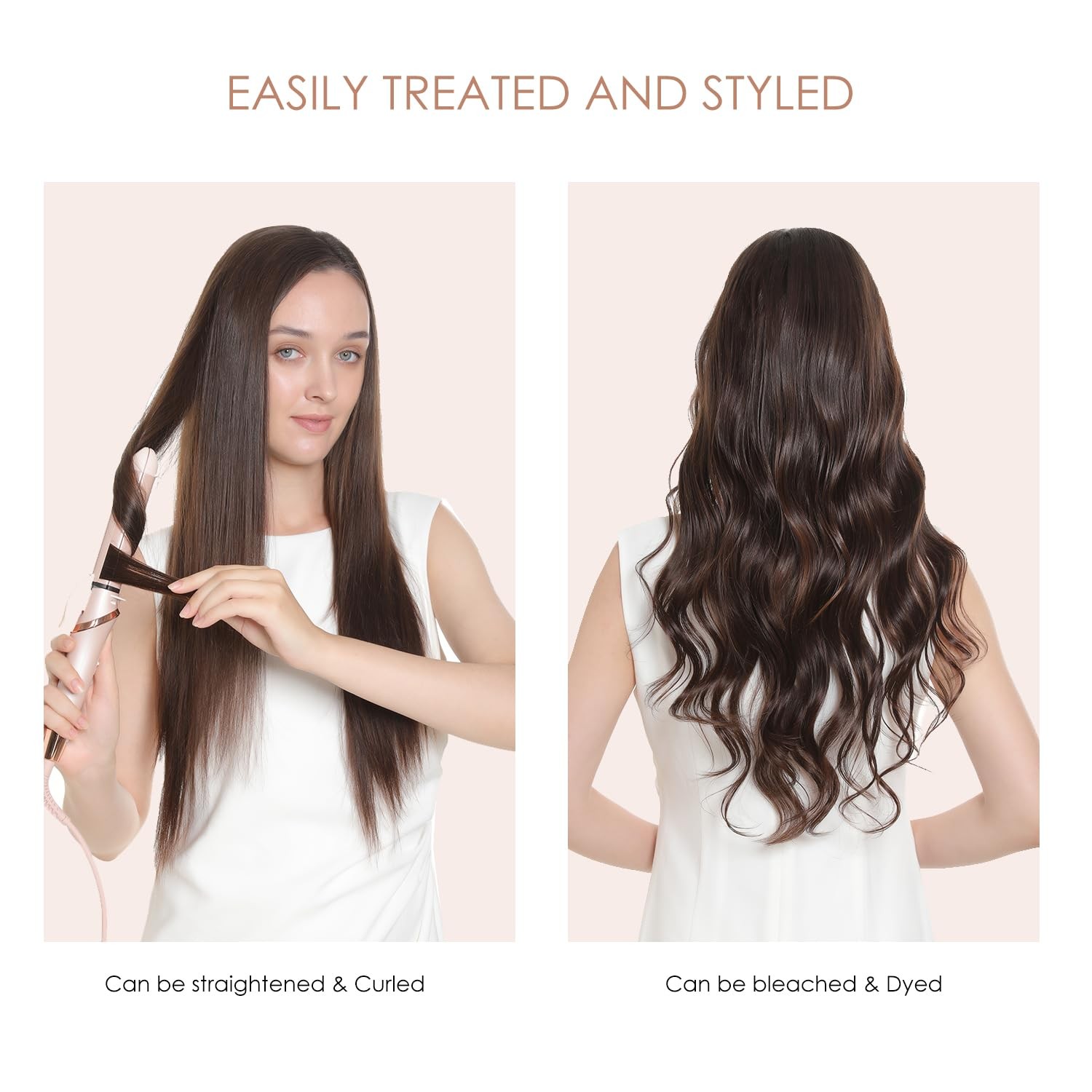 Sisily Clip In Hair Extensions Real Human Hair 14 Inch 130G Medium Light Brown
