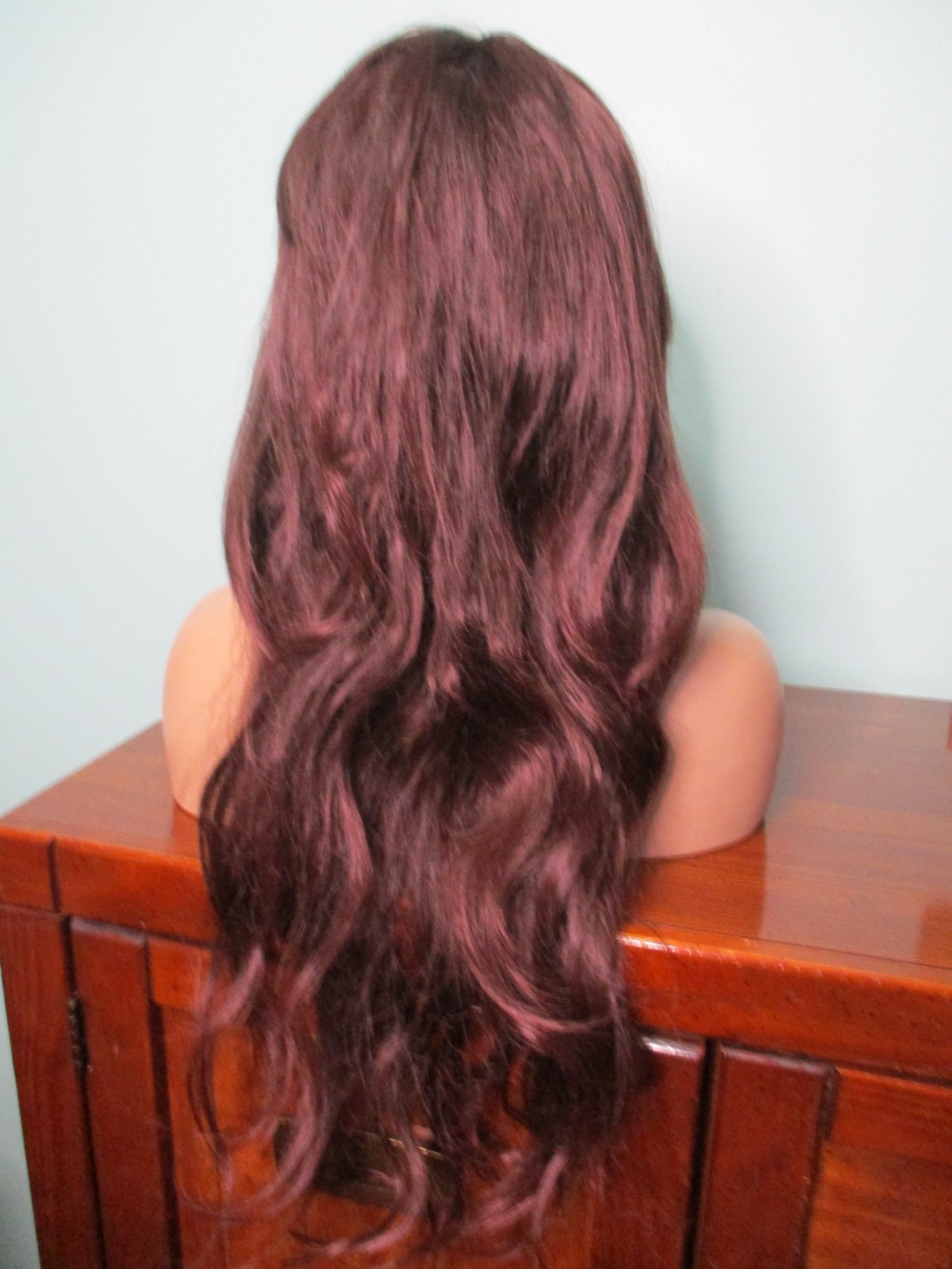 28″ dark brown brunette long straight WIG – NEW GIRL Jessica Day cosplay BANGS