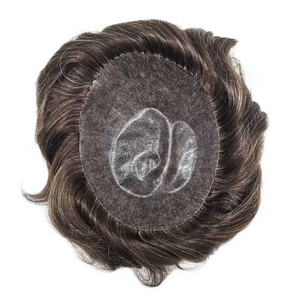Toupee for Men 0.1MM Thin Skin PU Mens Toupee Hair Piece Human Hair System