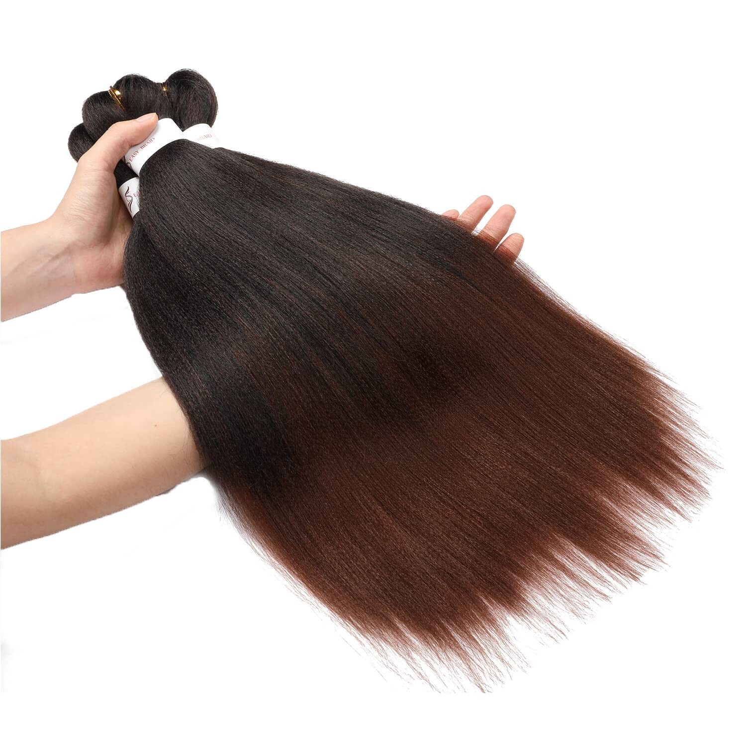 48 Inch Ombre Yaki Braiding Hair – 8 Packs Pre-Stretched, Durable & Lightweight