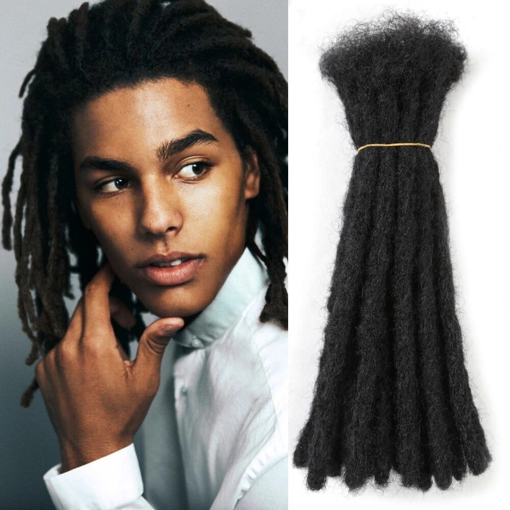 100% Real Human Hair Dreadlock Extensions for Man/Women Full Head Handmade