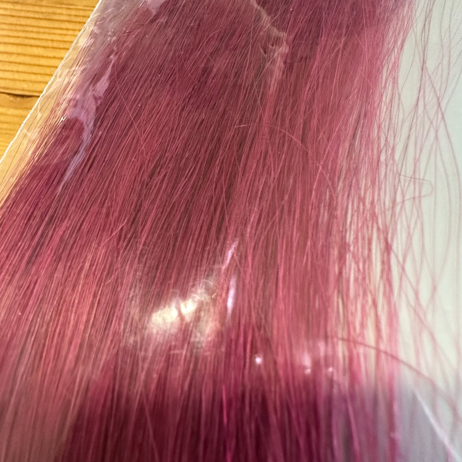 Euro SOCAP Hair extensions color Fuxia Pink NIP 21″ length Made in Italy