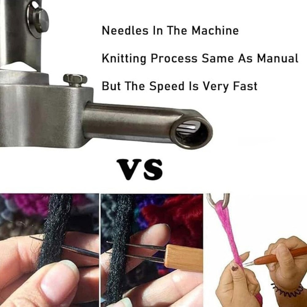 6/8/10MM Dreadlock Machine Crochet Braiding Electric Instant loc Machine