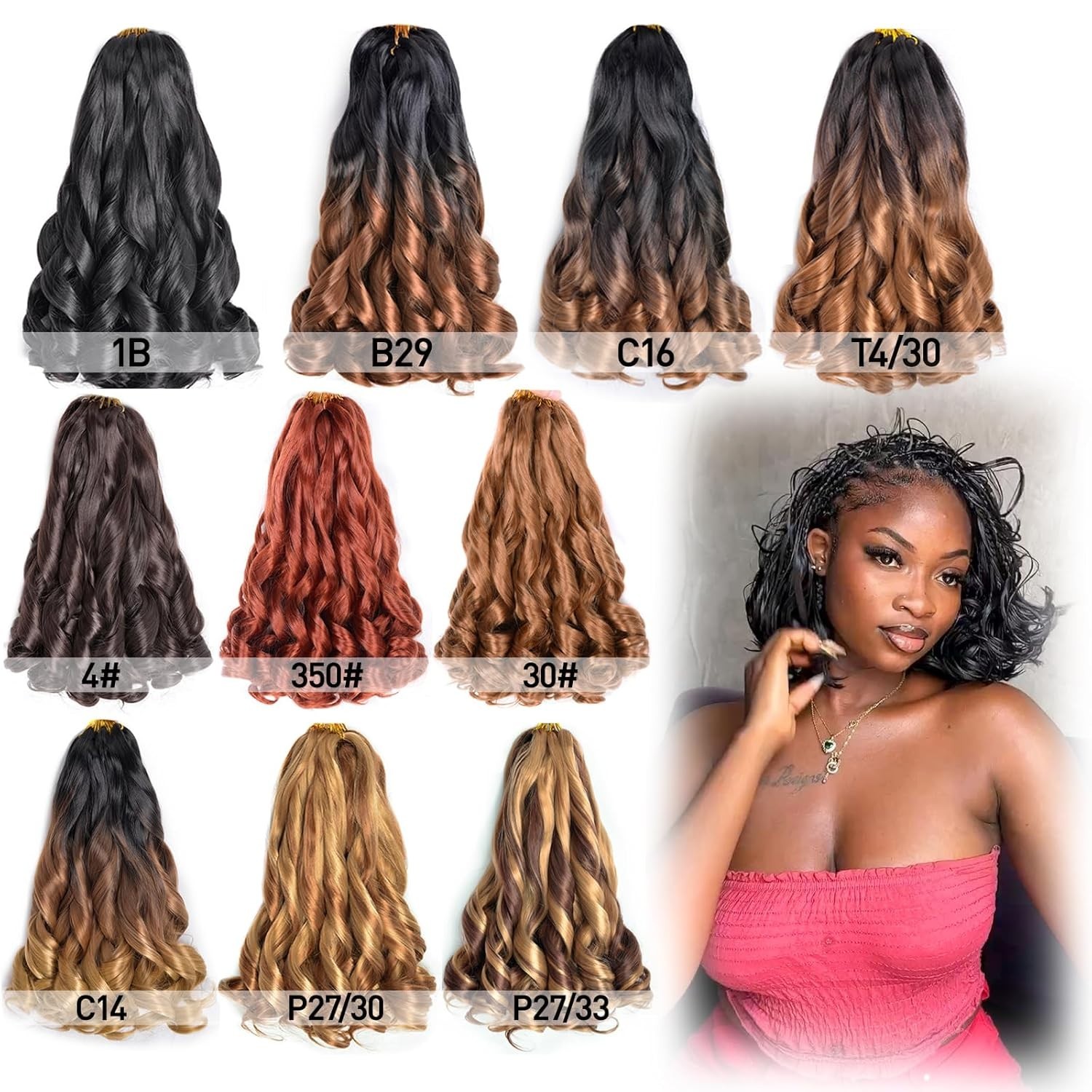 French Curly Braiding Hair 12 Inch 8 Packs Curly Braiding Hair Pre Stretched …