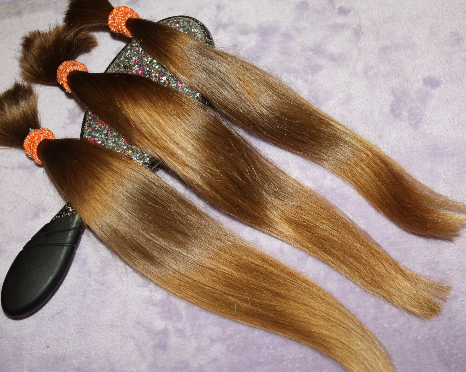 HAIR REBORN WIG 13 IN 2.6oz FINE & SILKY DARK GOLDEN BLONDE PONYTAILS F93