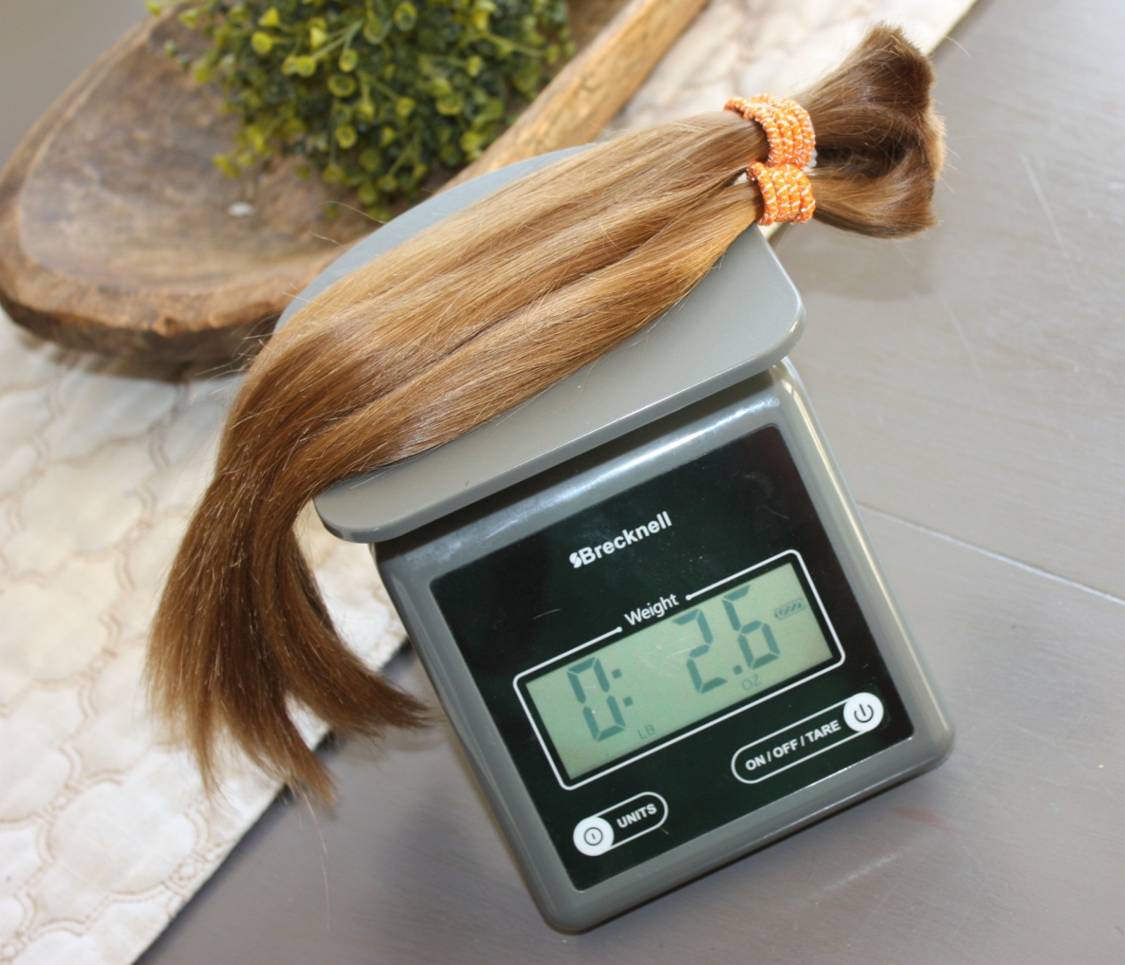 HAIR REBORN WIG 13 IN 2.6oz FINE & SILKY DARK GOLDEN BLONDE PONYTAILS F93