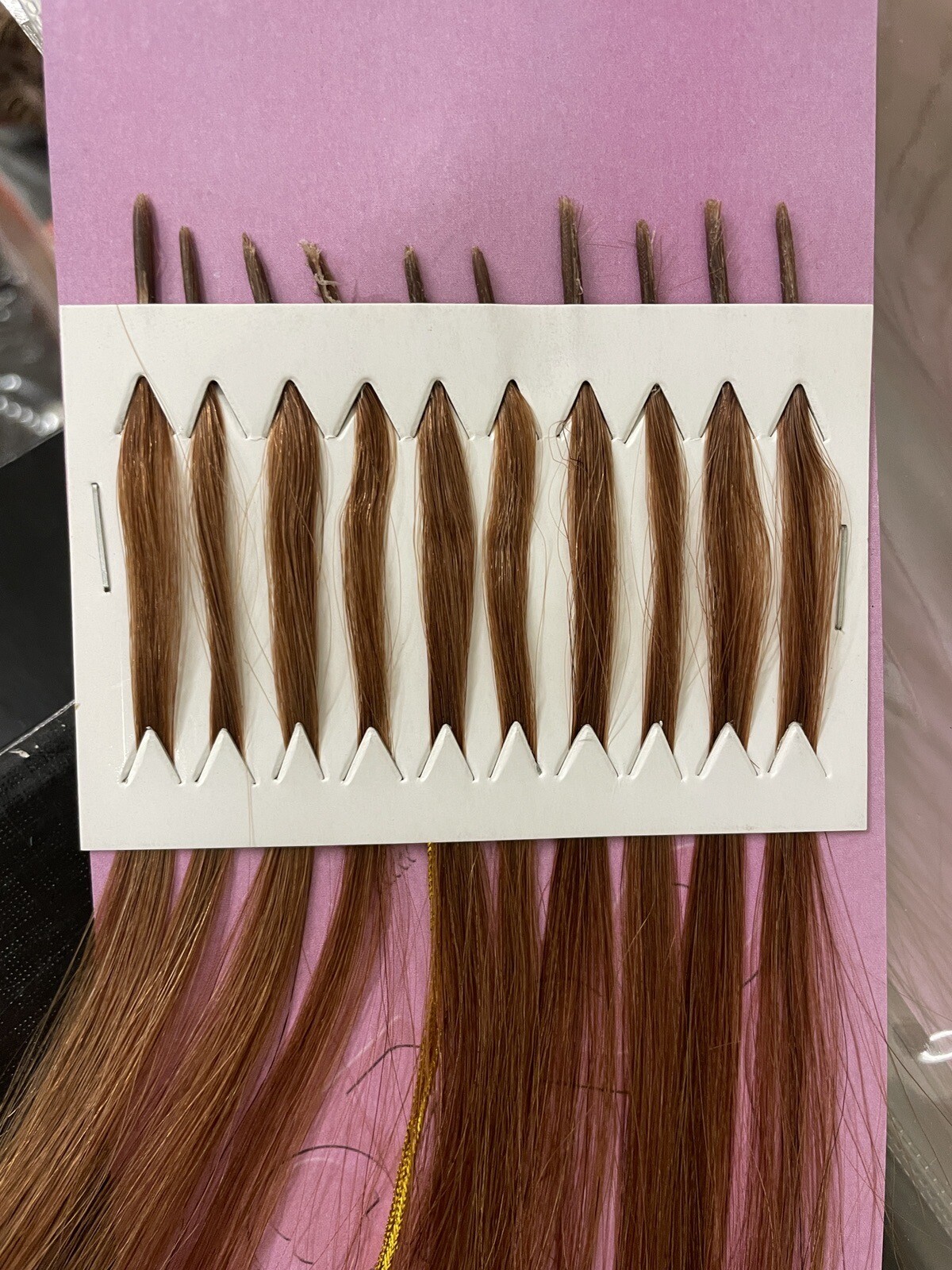 i-tip 22″ #30 Auburn Extensions Straight Human Hair Eve New 10 Pc