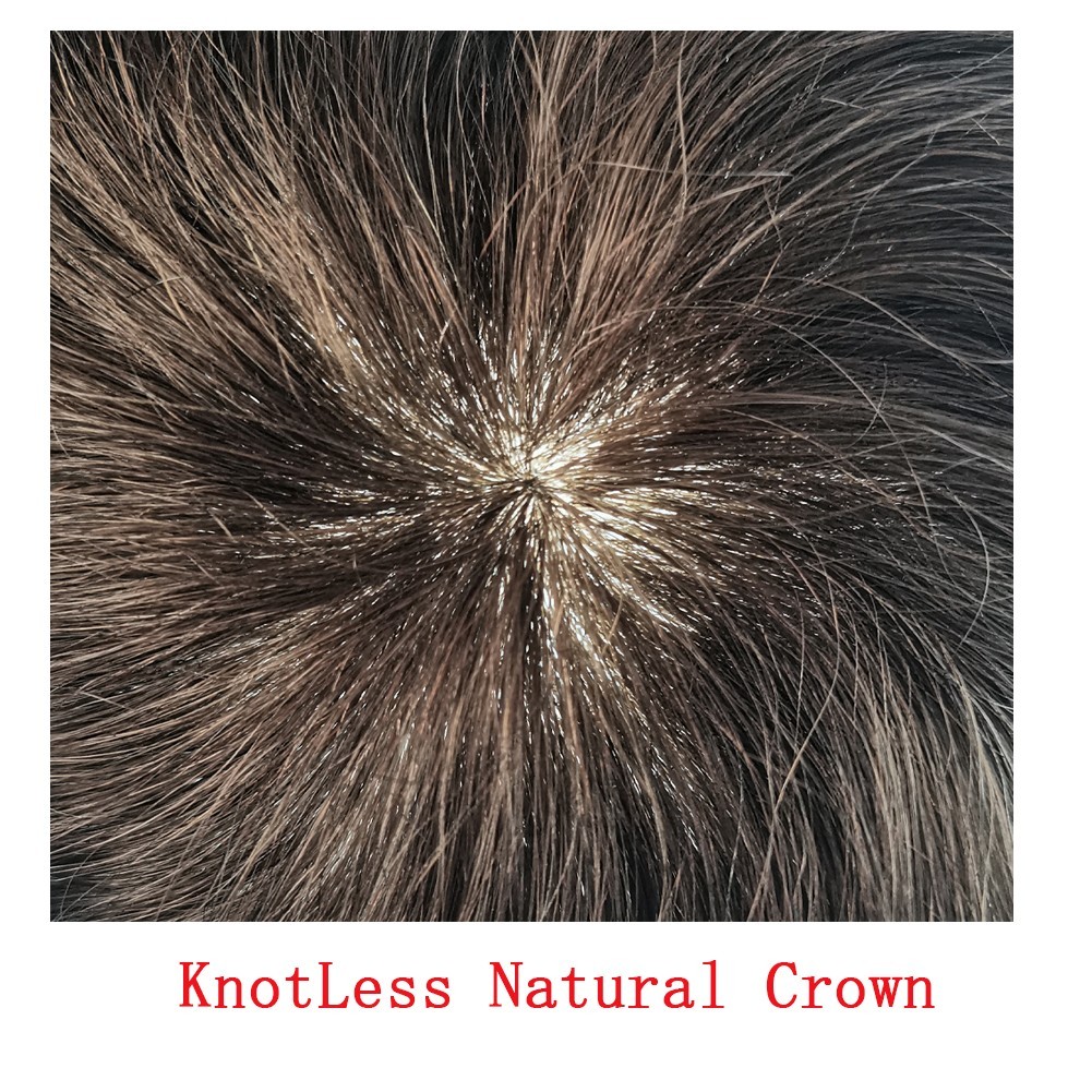 Toupee for Men 0.1MM Thin Skin PU Mens Toupee Hair Piece Human Hair System