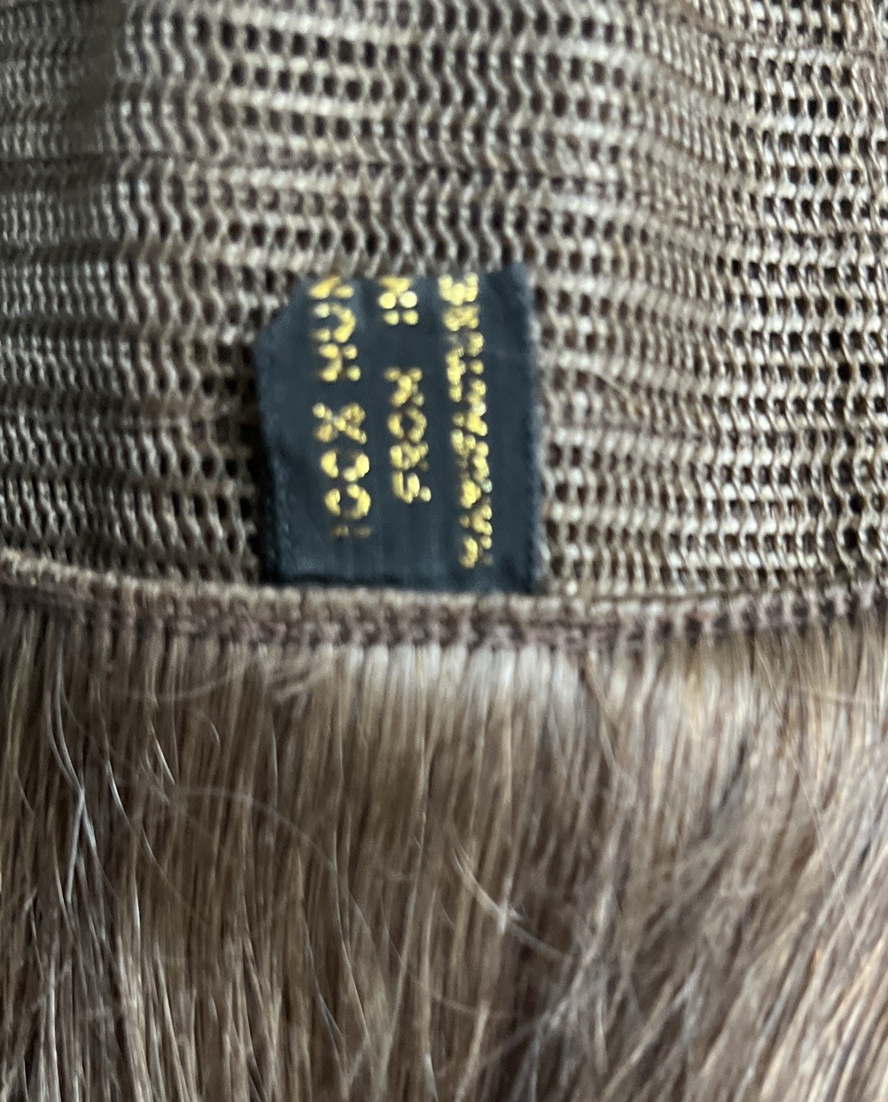 Vintage 100% Human Hair Wig From Indonesia Manufacture In Hong Kong