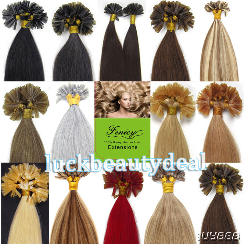 Pre-Bonded U Tip Hair Extensions Fusion Nail Tip Remy Human Hair Balayage 1g/s