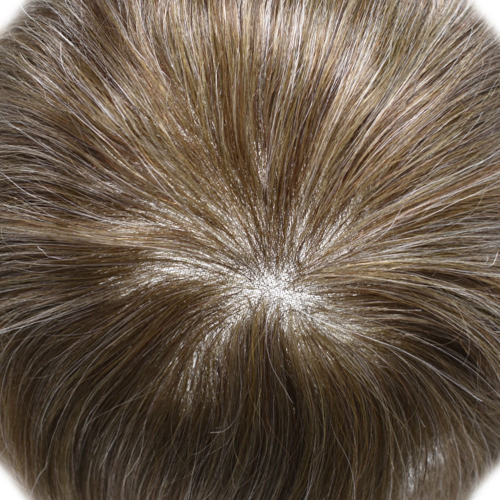 Mens Toupee French Lace Front Hair Piece Replacement System 8X10 Wig for Men US
