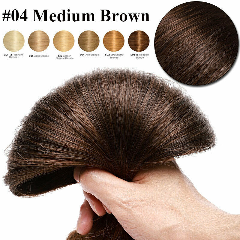 Thick Double Weft Clip In Real Remy Human Hair Extensions 8PCS Full Head Ombre T