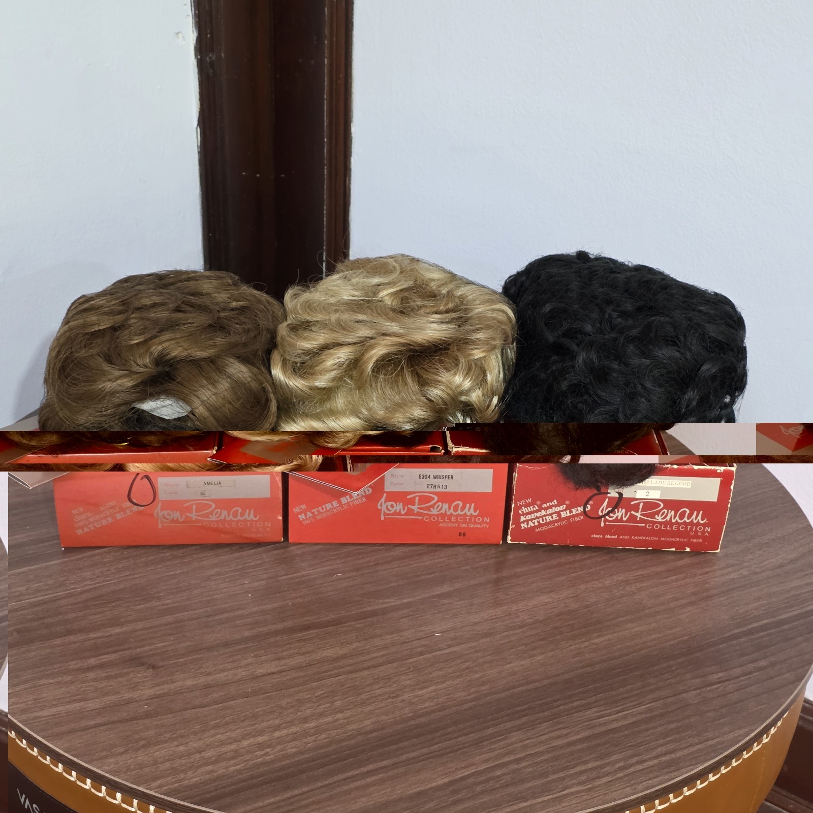 Lot of 15 Vintage Jon Renau Synthetic Wigs – Various Styles and Colors