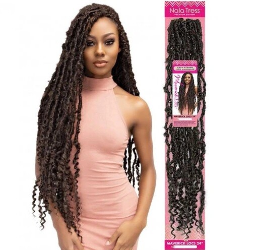 Janet Collection Nala Tress Synthetic Crochet Hair MAVERICK LOCS 24″