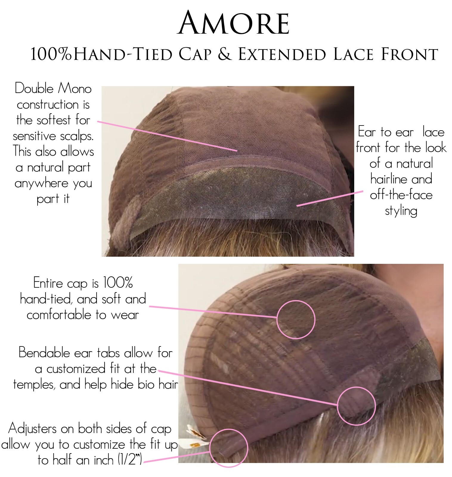 SYBIL Wig by AMORE, *ALL COLORS!* Hand-Tied Cap, Extended Lace Front, NEW!