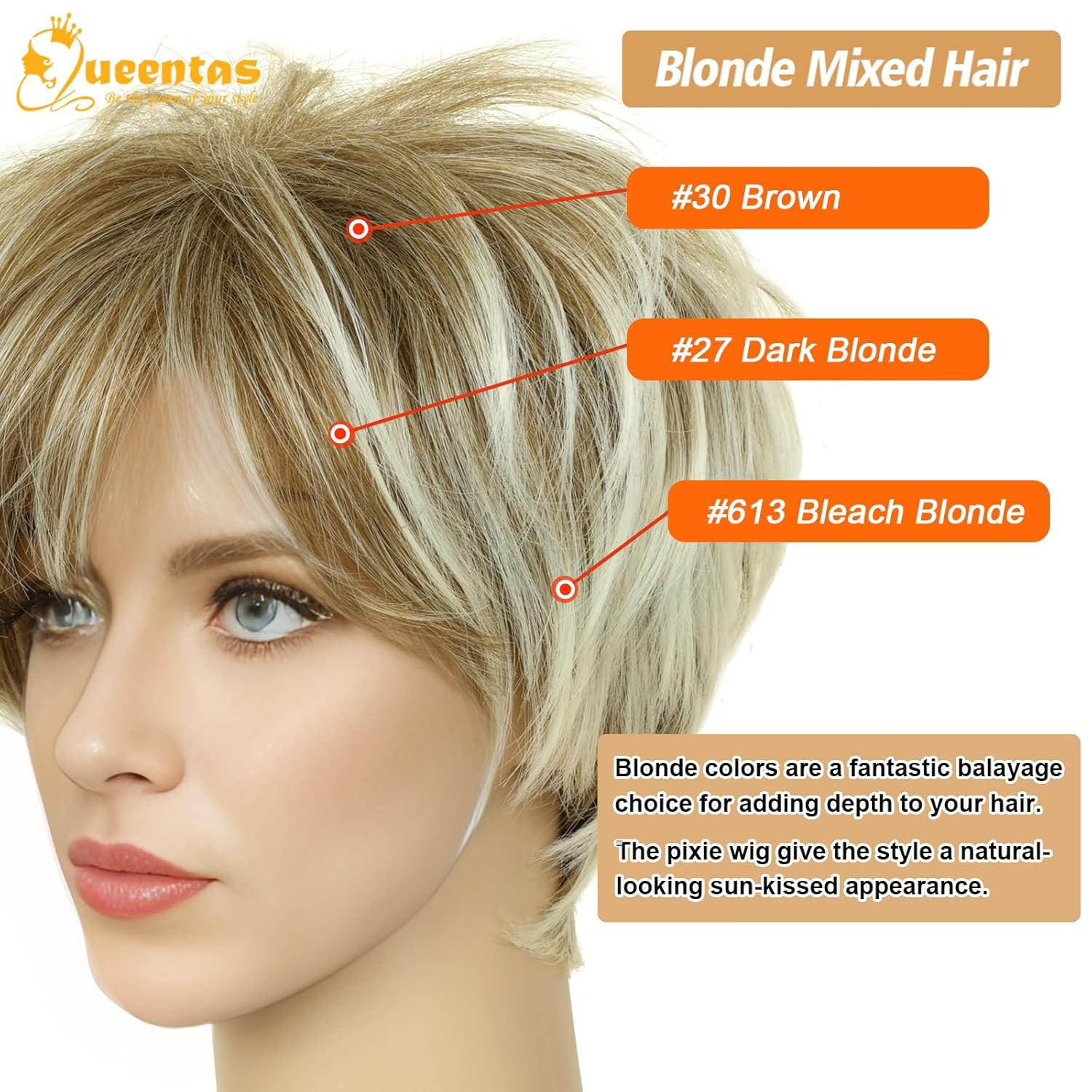 Short Wigs for White Women Pixie Layered Short Pixie Cut Wig Synthetic Hair Wigs
