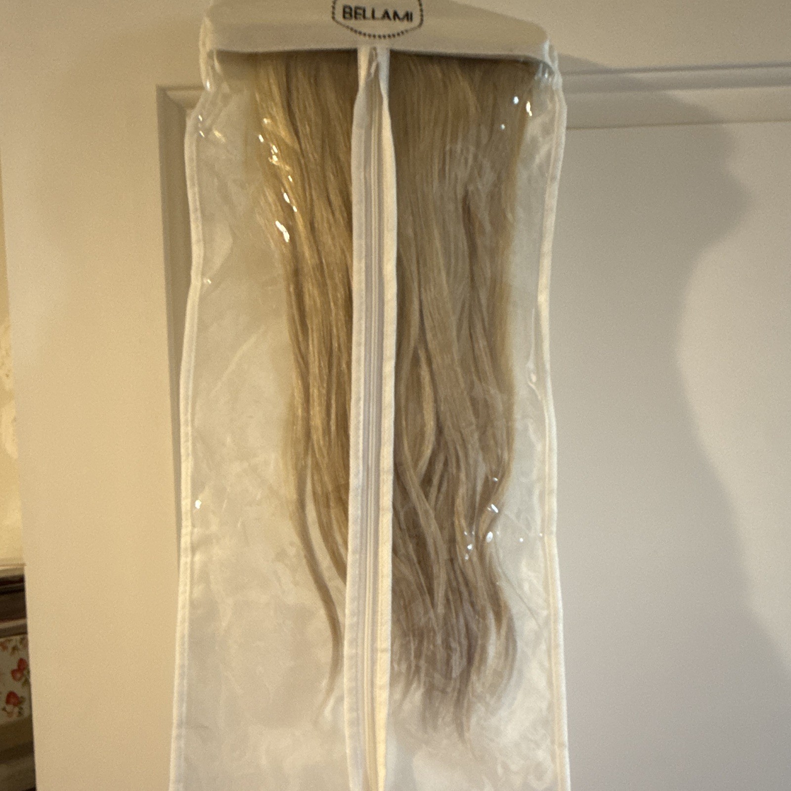 BELLAMI Remy Human Hair Weft Extensions Ash Blond Straight 16 inch