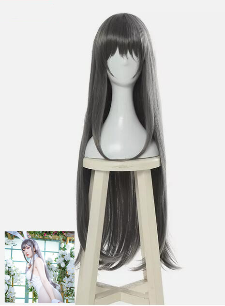 Rascal Does Not Dream of BunnyGirl Sakurajima Mai Cosplay Long Gray Cosplay Wig