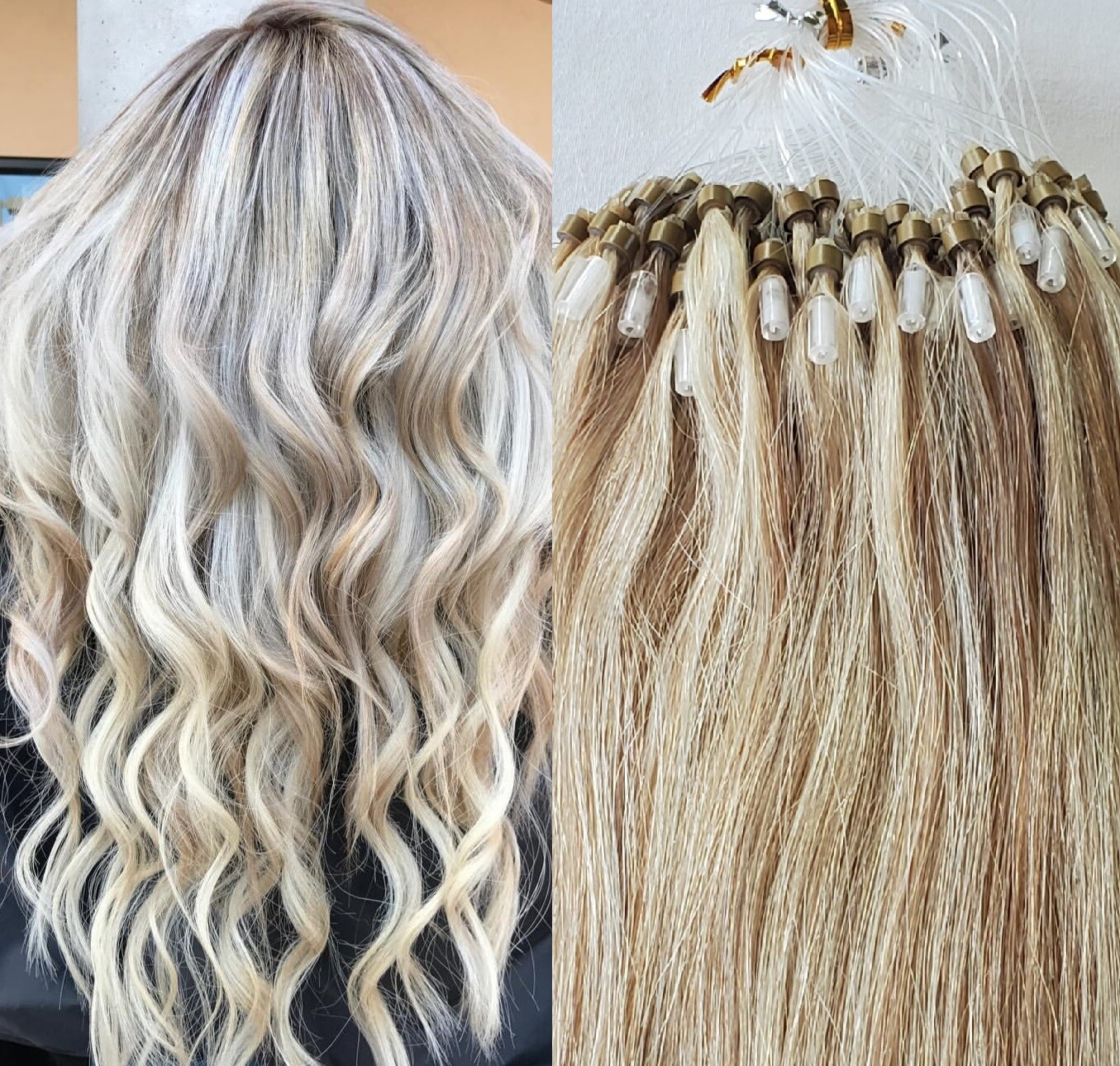 18″, 22″ 100g,100S ,Micro Loop Rings Beads Tipped Human Hair Extensions #18/613