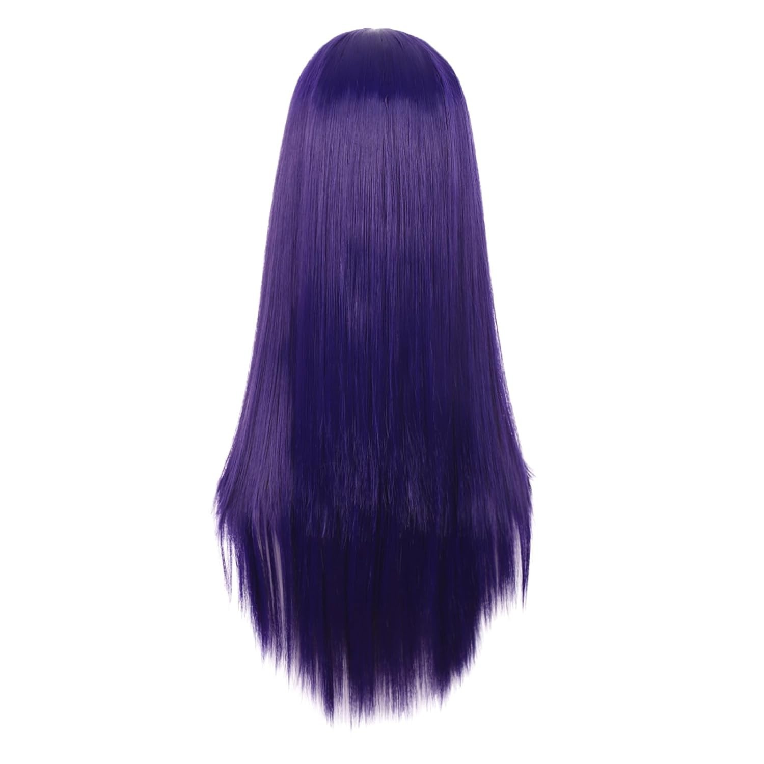 Elegant 28 Inch Dark Purple Synthetic Wig for Stylish Women – Adjustable Cap