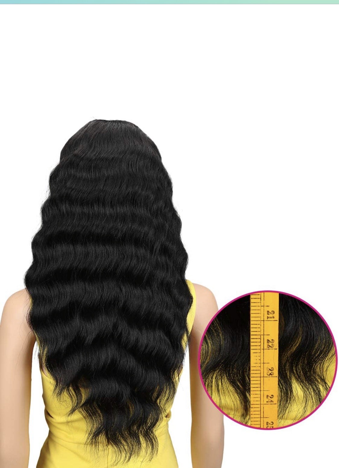 Long 30in lace front black curly human hair