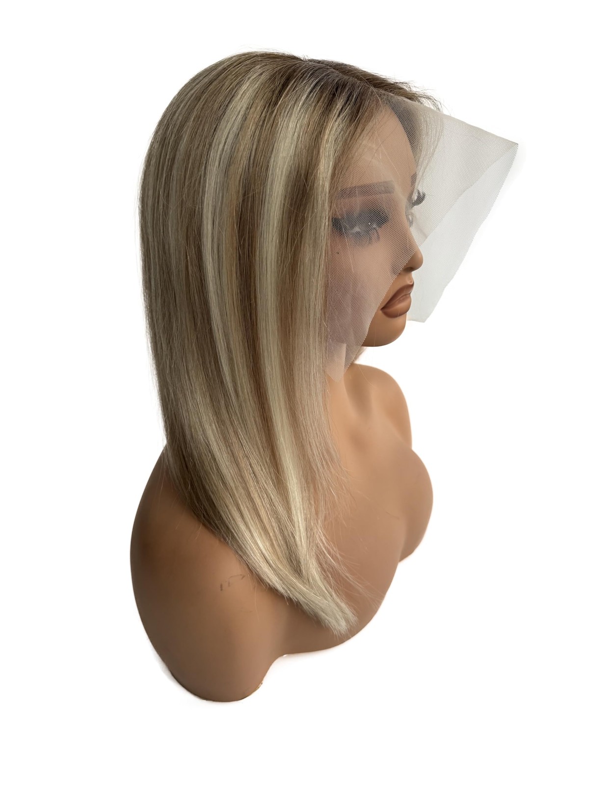 Smartinnov 13X6 Glueless Ombre Bob Wigs Human Hair Balayage Blonde Lace Front