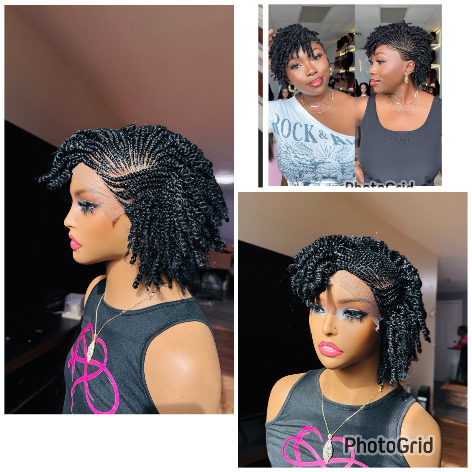 Kinky Side Styled Braids L|READY To ship