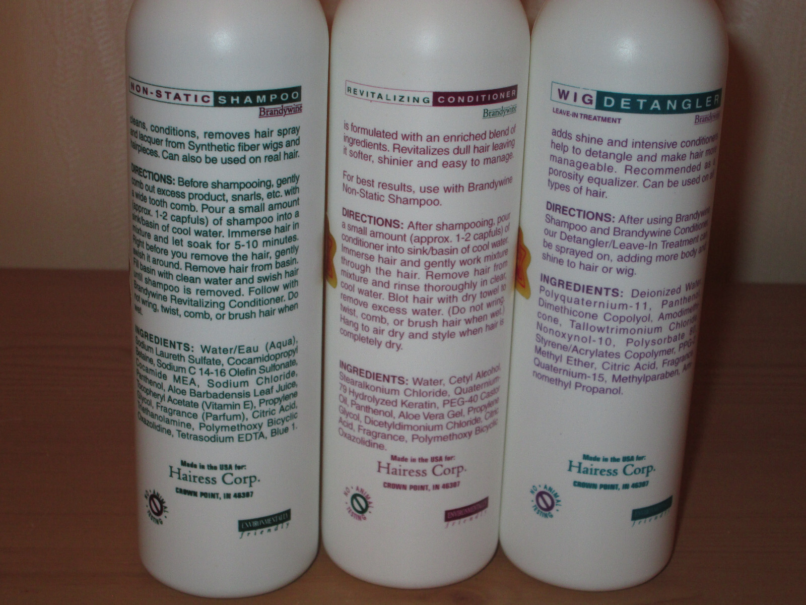 Brandywine – Non-Static Shampoo, Revitalizing Conditioner & Wig Detangler – 8oz