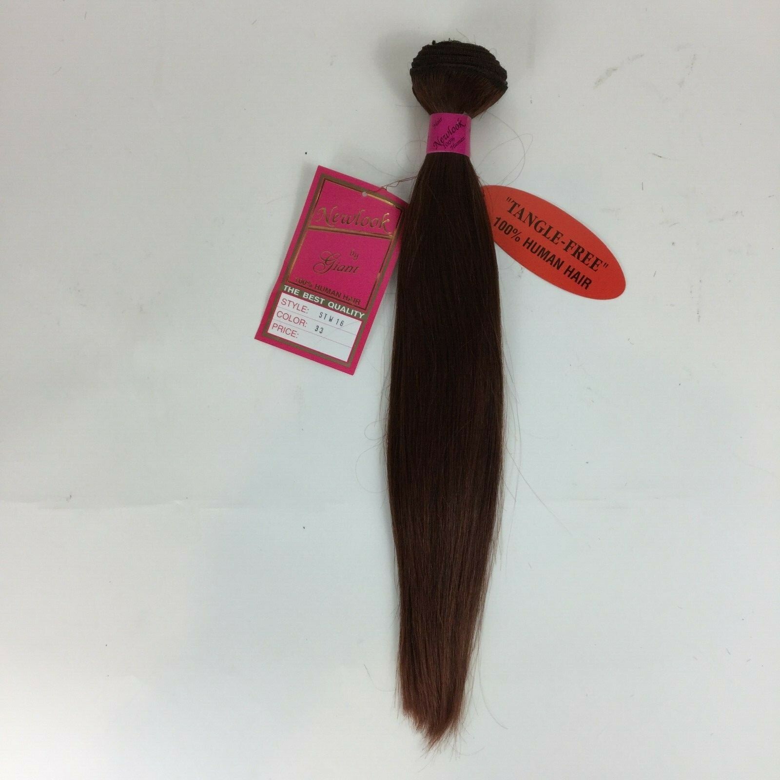 100% HUMAN HAIR Premium Straight 16″ Weaving Weft Color Soft & Tangle Free 4oz.