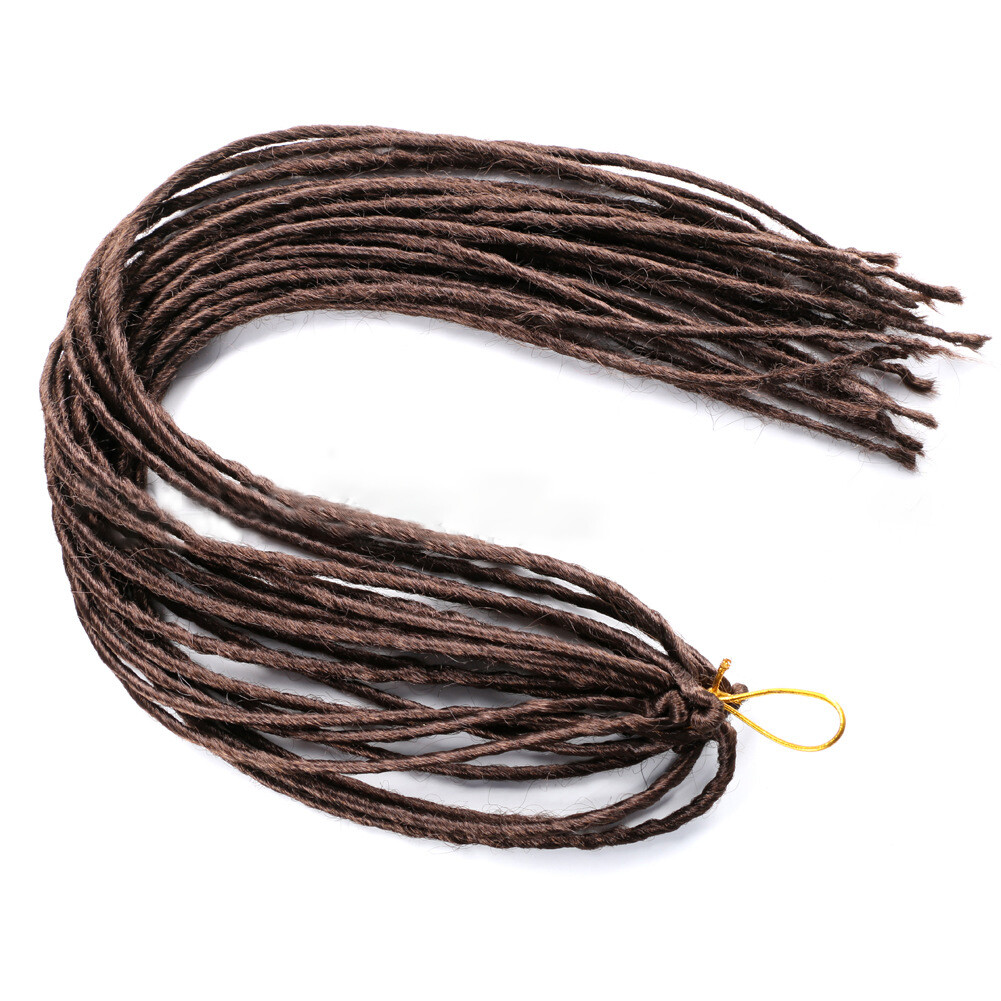 20″ Ombre Thin Faux Locs Crochet Braids Micro Dreadlocks Crochet Hair Extensions