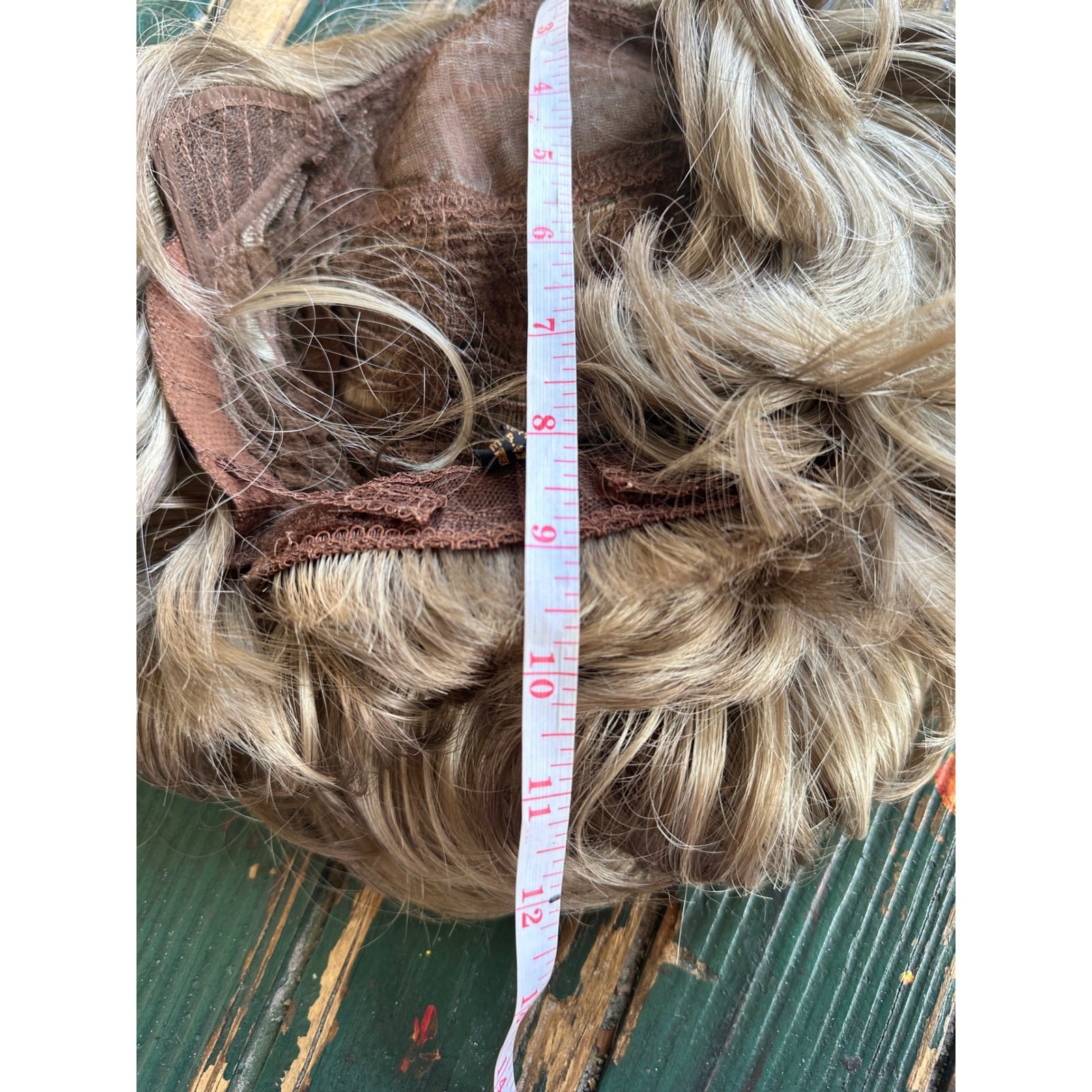 Vintage Blonde Curly Hairpiece Modacrylic Fiber Wavy Topper Korea Japan Fiber
