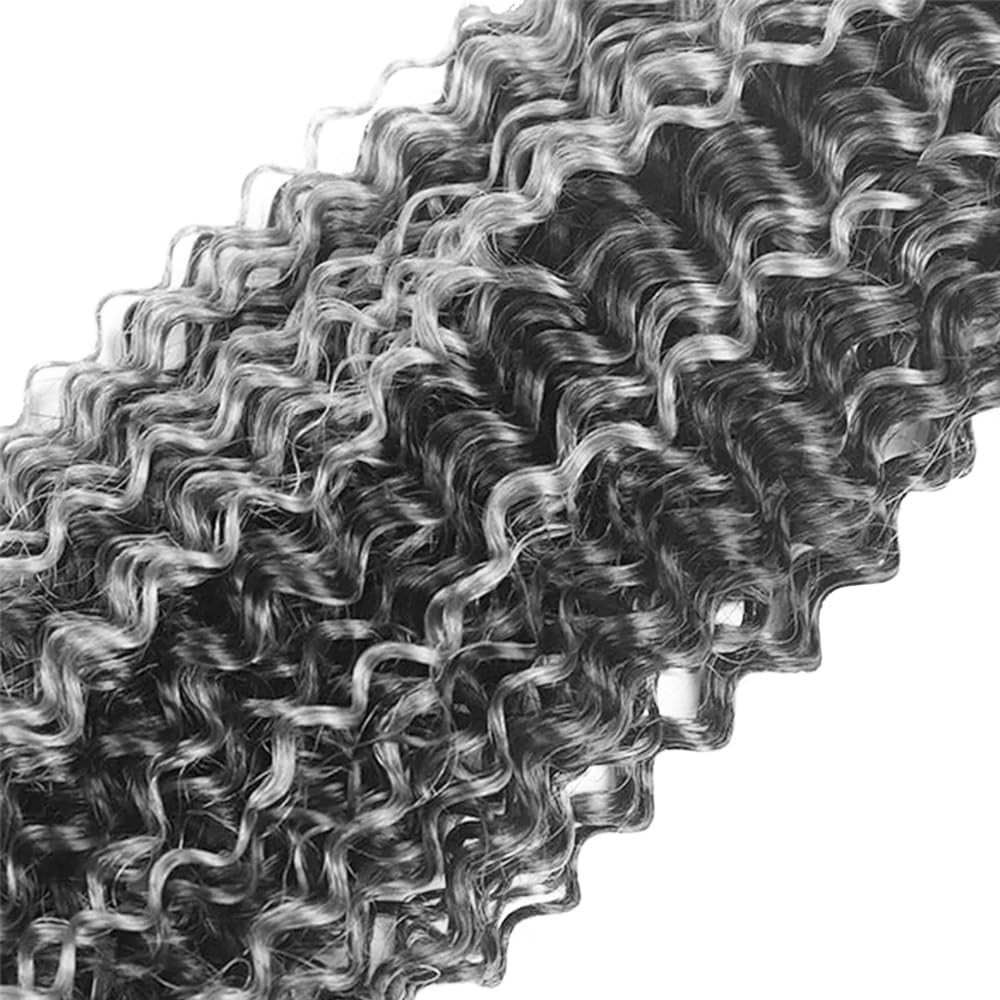 Fridnae Ombre Bundle P1Bgray Curly Wave Human Hair Bundles Salt And Pepper