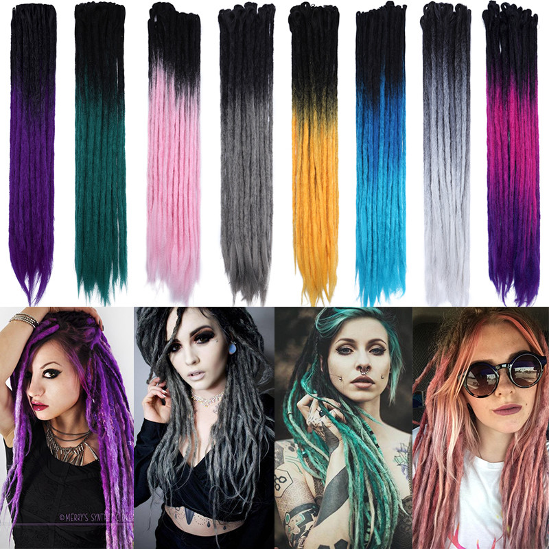 REAL Handmade Dreadlocks Crochet Reggae Braids Fake Hair Extensions OMBRE Blonde