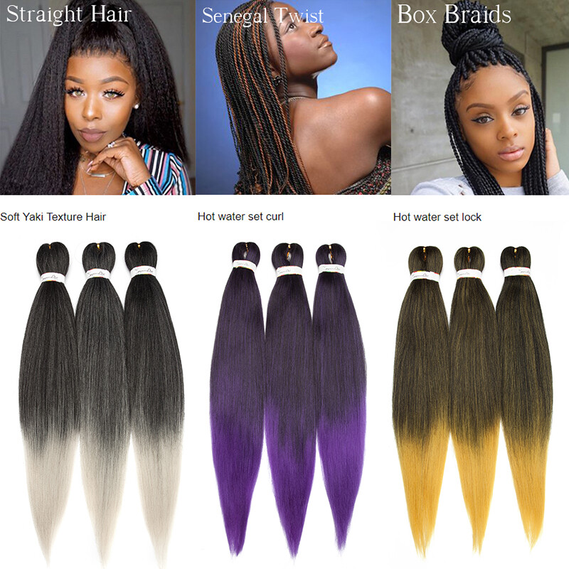 26Inch Long Pre-Stretched Braiding Braid Hair Extension Jumbo Kanekalon As Human
