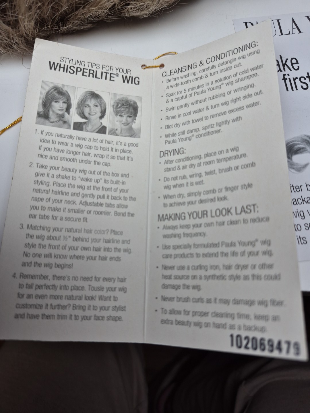 Paula Young WL Colleen A3017 Color 24/14 Large Wig WhisperLite NIB