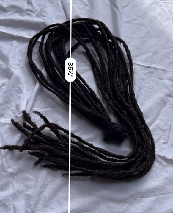 100 % Real Human Hair Dreadlocks 10pc. 35.5” very Long Black & Thick