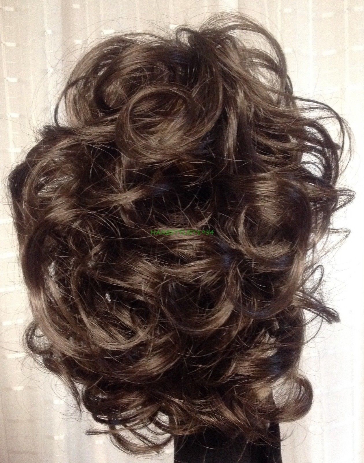 DM49 DIAMOND Curly Hair on 2 Bendable Wires UP-DO WEDDING Blonde Brown Red Black