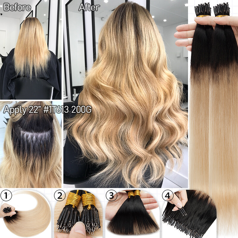 CLEARANCE Nano Ring Microlink Bead Tip Real Human Remy Balayage Hair Extensions