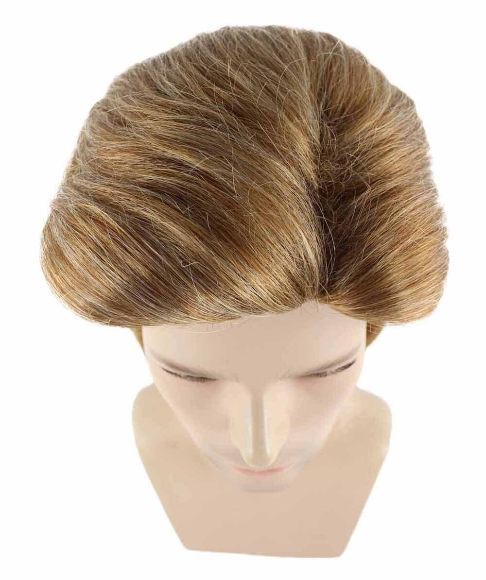 Adult Men’s 80’s Mullet Wig Brown , Premium Breathable Capless Cap, HM-247A