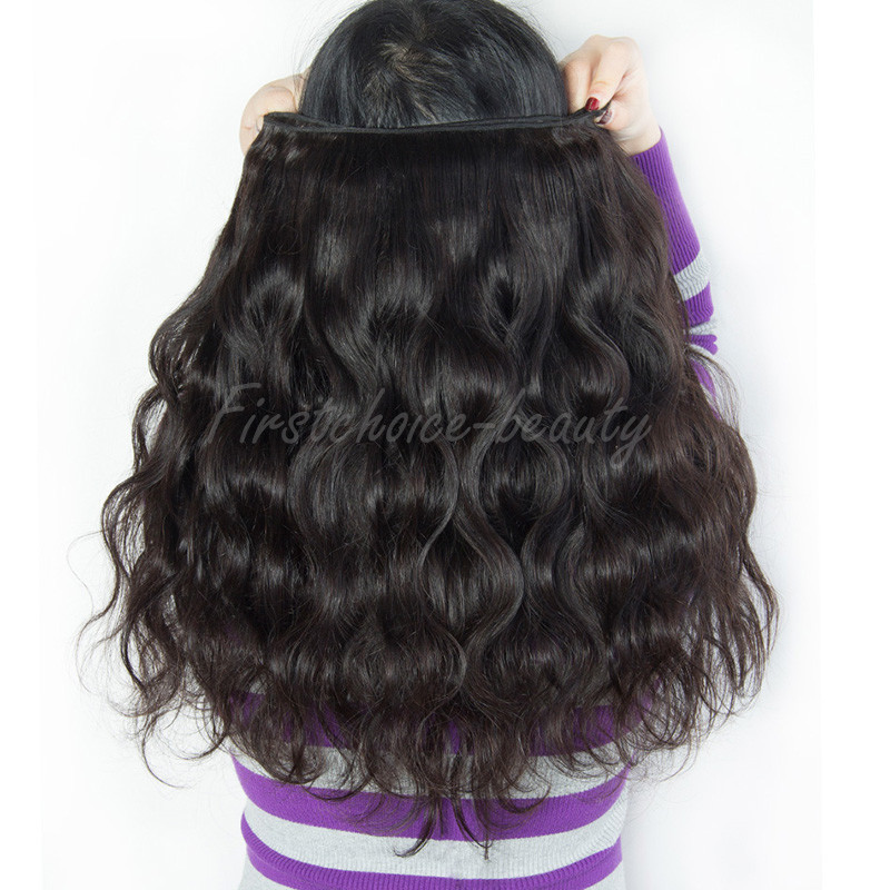EXTRA-THICK 3Bundles/300G Peruvian 8A Virgin Human Hair Extensions Weave Weft US