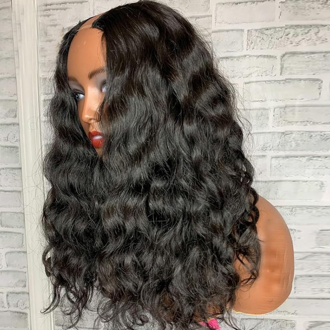 Comfortable and Stylish Glueless U Part Wig – Water Wave, 14 Inch Adjustable