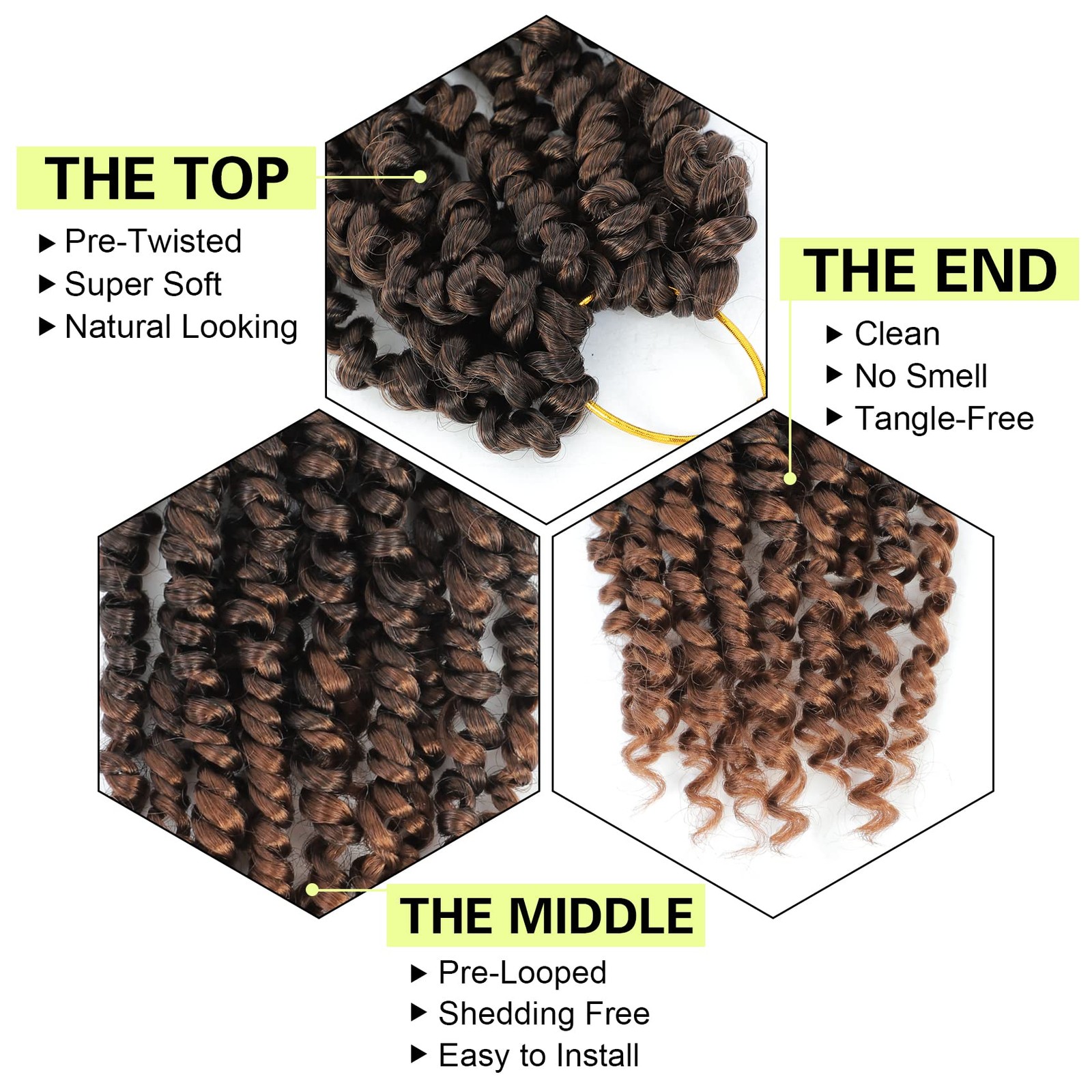 Passion Twist Crochet Hair 10Inch Passion Twist Hair 8 Packs Pre Looped Short Pa