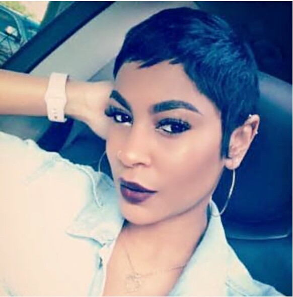 100% Human Hair Straight Short Pixie Cut Black Wig Machine Made Daily New