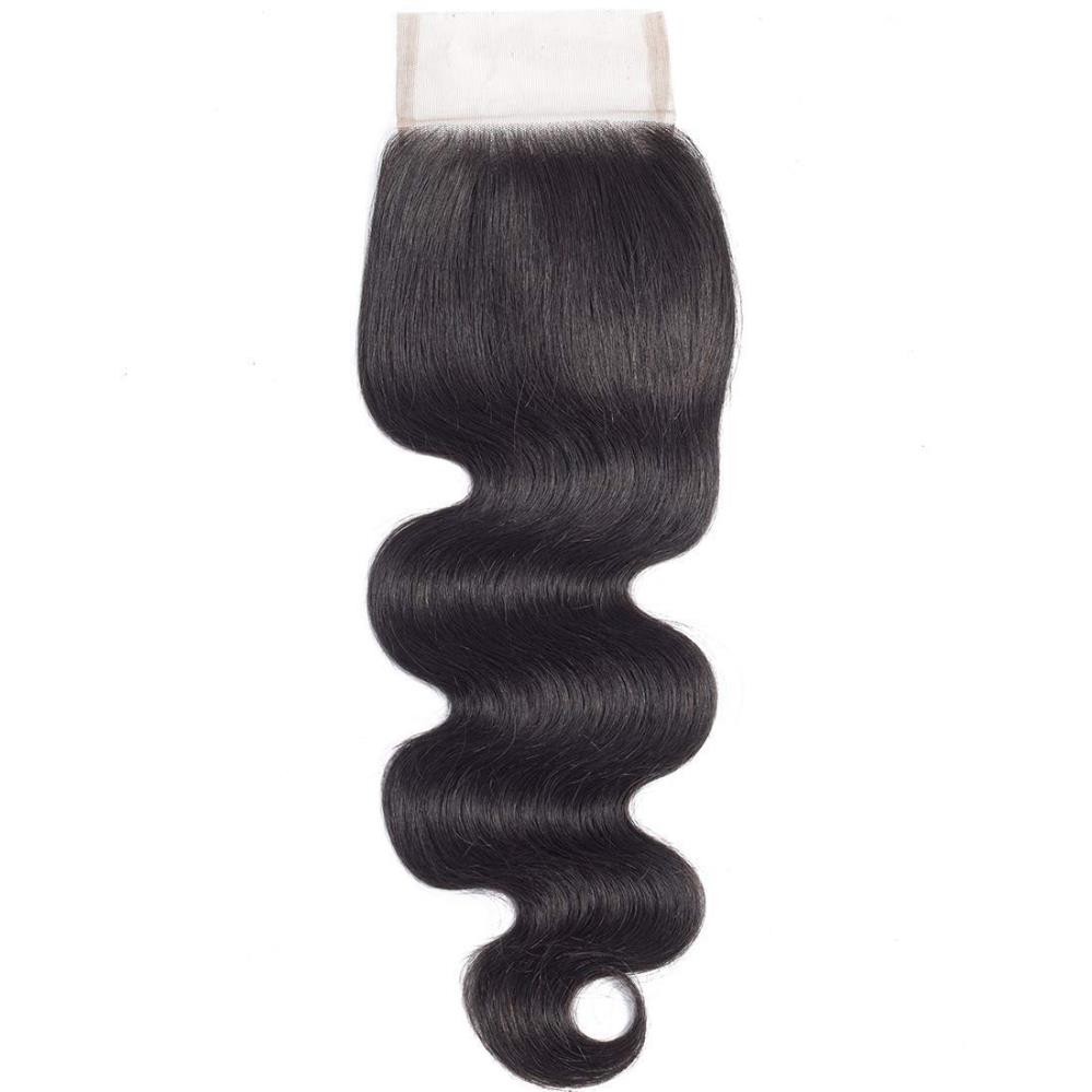 HAIR 4″x4″ Free Part Lace Closure Body Wave 150% Density Unprocessed 16″ human